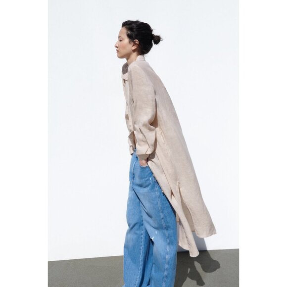 Zara Linen Button Up Tunic - Picture 10 of 13